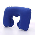 1-4Pcs Travel Pillow Car Air Flight Office Inflatable Neck Pillow Short Plush Cover PVC Support Headrest Soft Nursing Cushion