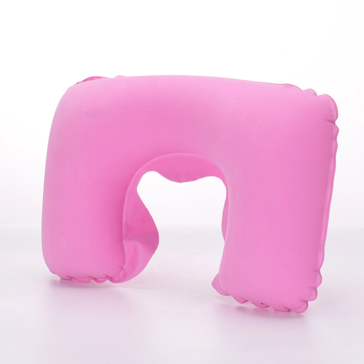 1-4Pcs Travel Pillow Car Air Flight Office Inflatable Neck Pillow Short Plush Cover PVC Support Headrest Soft Nursing Cushion