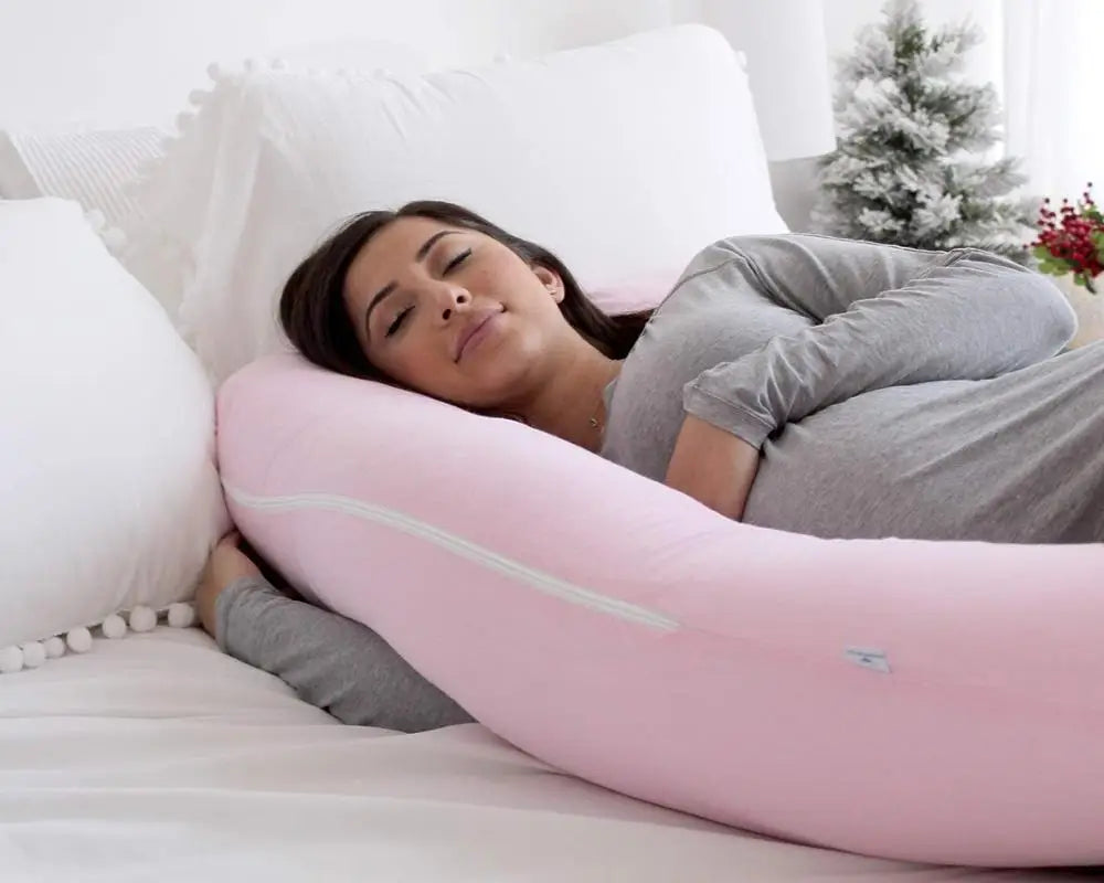Sleeping Pregnancy Pillow U-Shape Pregnancy Full Body Maternity Pillow Support Detachable Extension with Organic Velvet Cover