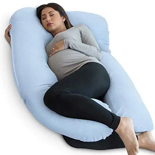 Sleeping Pregnancy Pillow U-Shape Pregnancy Full Body Maternity Pillow Support Detachable Extension with Organic Velvet Cover